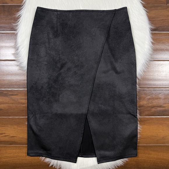 Free People Dresses & Skirts - Free‎ People Women's Size Large Black Vegan Faux Leather Whitney Pencil Skirt